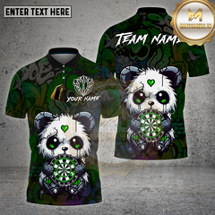 Maxcorners Dartboard Gothic Panda Bear Graffiti Style Multi Options Personalized Name Team Name 3D Shirt