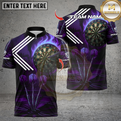 Maxcorners Darts Fire Flame Multicolor Customized Name, Team Name 3D Shirts
