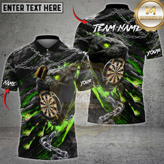 Maxcorners Darts Dark Beast Dartboard Multicolor Customized Name, Team Name 3D Shirt