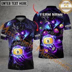 Maxcorners Ball 9 Fantasy Skull Billiard Jersey Multicolor Options Personalized Name, Team Name 3D Shirt