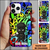 Maxcorners Bowling Colorful Graffiti Ball Character Personalized Name Phone Case