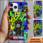 Maxcorners Billiards Colorful Graffiti 8 Ball Gangster Personalized Name Phone Case