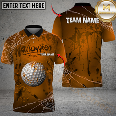 Maxcorners Golf Spooky Halloween Multicolor Customized Name, Team Name 3D Shirts