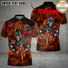 Maxcorners Darts Flame Reaper Throw Multicolor Customized Name, Team Name 3D Shirts