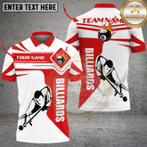 Maxcorners Billiards Fire Streak Multicolor Customized Name, Team Name 3D Shirt