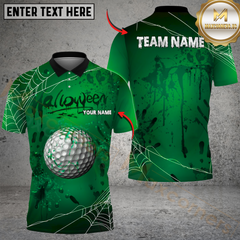 Maxcorners Golf Spooky Halloween Multicolor Customized Name, Team Name 3D Shirts