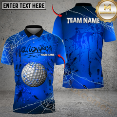 Maxcorners Golf Spooky Halloween Multicolor Customized Name, Team Name 3D Shirts
