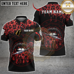 Maxcorners Darts Leopard Lips Dartboard Multicolor Customized Name, Team Name 3D Shirts