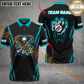 Maxcorners Ball 8 Eagle Claws Billiard Jersey Multicolor Options Personalized Name, Team Name 3D Polo Shirt (4 Colors)