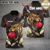 Maxcorners Bowling Tiger Ball Multicolor Customized Name, Team Name 3D Shirts