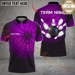 Maxcorners Bowling Spider Multicolor Options Personalized Name, Team Name 3D Shirt