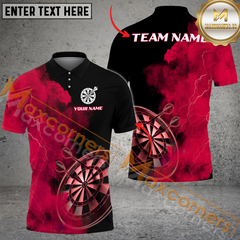 Maxcorners Darts Smell Smoke Mutilcolor Options Personalized Name, Team Name 3D Polo Shirt