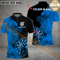 Maxcorners Darts Smell Smoke Mutilcolor Options Personalized Name, Team Name 3D Polo Shirt