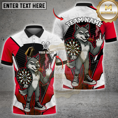 Maxcorners Wolf Darts Multicolor Customized Name, Team Name 3D Shirt