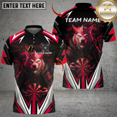 Maxcorners Darts Wolf King Royal Multicolor Customized Name, Team Name 3D Shirts