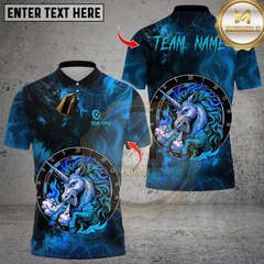 Maxcorners Darts Unicorn DartBoard Design Multicolor Customized Name, Team Name 3D Shirts