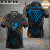 Maxcorners Ball 8 Metal Billiard Jersey Multicolor Options Personalized Name, Team Name 3D Polo Shirt (4 Colors)