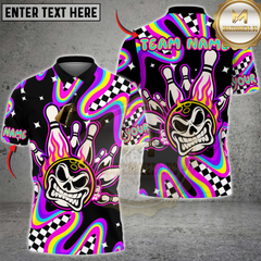 Maxcorners Psychedelic Skull Strike Personalized Name 3D Unisex Shirt