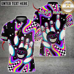 Maxcorners Bowling Cool Shades Personalized Name 3D Unisex Shirt