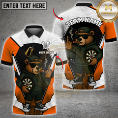 Maxcorners Street Bear Darts Multicolor Customized Name, Team Name 3D Shirt
