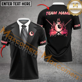 Maxcorners Ball 8 Gentleman Billiard Jersey Multicolor Options Personalized Name, Team Name 3D Polo Shirt (4 Colors)