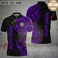 Maxcorners Darts Golden Tribal Multicolor Customized Name, Team Name 3D Shirts