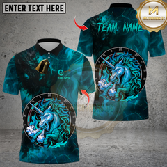 Maxcorners Darts Unicorn DartBoard Design Multicolor Customized Name, Team Name 3D Shirts