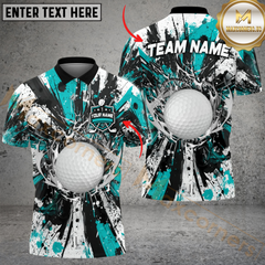 Maxcorners Golf Graffiti Boom Multicolor Customized Name, Team Name 3D Shirts