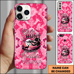 Maxcorners Artist Hunting - Girls Hunt Too Only Prettier Sniper Pink Camo Personalized Name Phone Case