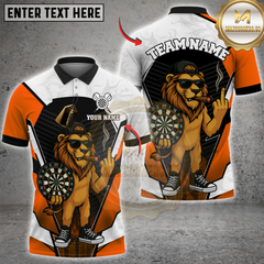 Maxcorners Lion Darts Multicolor Customized Name, Team Name 3D Shirt