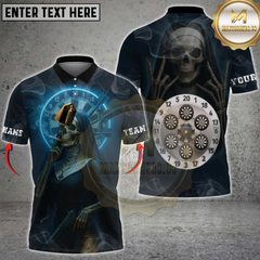 Maxcorners Darts Grim Reaper Nun Multicolor Customized Name, Team Name 3D Shirt