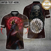 Maxcorners Darts Grim Reaper Nun Multicolor Customized Name, Team Name 3D Shirt