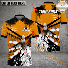 Maxcorners Fight Bowling Jersey Multicolor Option Customized Name, Team Name 3D Polo Shirt