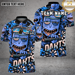 Maxcorners Funny Green Leaf Dartboard Cartoon Multioptions Personalized Name, Team Name Unisex 3D Shirt (4 Colors)