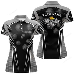 Maxcorners Personalized Name, Team Name 8 Ball Pool Women's Billiard Polo Shirts