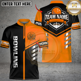 Maxcorners Bowling Modern Split Multicolor Customized Name, Team Name 3D Shirt