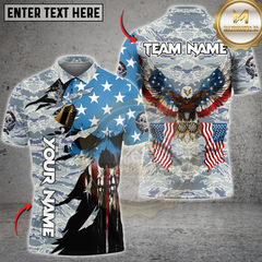 Maxcorners Darts Patriotic Eagle Multicolor Customized Name, Team Name 3D Shirts