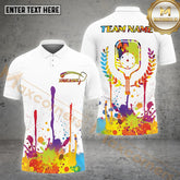 Maxcorners Pickleball Ball Ink Color Customized Name, Team Name 3D Shirt (4 colors)
