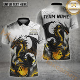 Maxcorners Lightning Dragon Bowling Ball Pattern Multicolor Options Personalized Name, Team Name 3D Shirt (4 Colors)