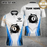 Maxcorners Crack 8 Ball Billiard Triangle Pattern Jersey Multicolor Options Personalized Name, Team Name 3D Shirt (4 Colors)