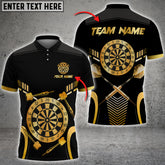 Maxcorners Golden Dartboard Darts Premium Pattern Jersey Multicolor Options Personalized Name, Team Name 3D Shirt (4 Colors)