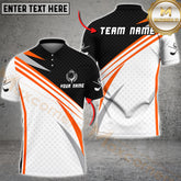 Maxcorners Golf Rhombus Pattern Premium Multicolor Option Customized Name, Team Name 3D Polo Shirt (6 Colors)