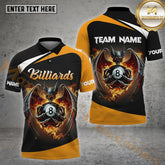 Maxcorners Billiard Ball 8 Devil Pattern Multicolor Options Personalized Name, Team Name 3D Shirt (4 Colors)