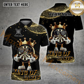 Maxcorners King Of Darts Jersey Multicolor Option Customized Name, Team Name 3D Polo Shirt (4 Colors)