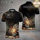 Maxcorners Explosive Dartboard Darts Jersey Multicolor Option Customized Name, Team Name 3D Polo Shirt (4 Colors)