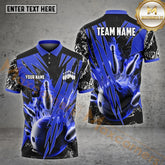 Maxcorners Fireball Pattern Bowling Jersey Multicolor Options Personalized Name, Team Name 3D Shirt (4 Colors)