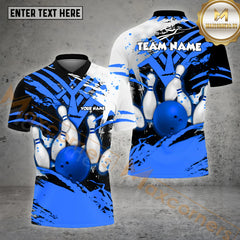 Maxcorners Bowling Strike Art Jersey Personalized Name, Team Name 3D Shirt (4 colors)