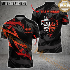 Maxcorners Premium Golden Dartboard Darts Sport Jersey Pattern Multicolor Options Personalized Name, Team Name 3D Shirt (4 Colors)