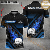 Maxcorners Flame Golf Ball Golf Texure Sport Jersey Pattern Multicolor Options Personalized Name, Team Name 3D Shirt (4 Colors)