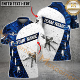 Maxcorners Billiard Playing White Pattern Multicolor Options Personalized Name, Team Name 3D Shirt (4 Colors)